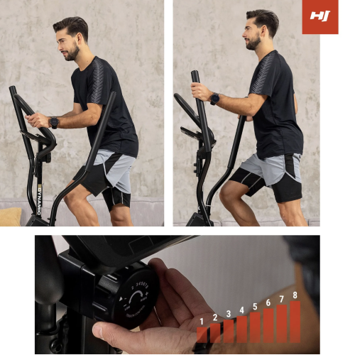 Орбитрек  Hop-Sport HS-450B Dynamic Black/Gold - фото №6